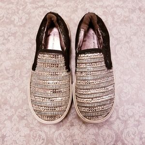 Stuart Weitzman Glitz slip-pn sneakers.